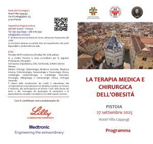 Congresso “La Terapia Medica e Chirurgica dell’Obesità” Pistoia, 27 settembre 2025